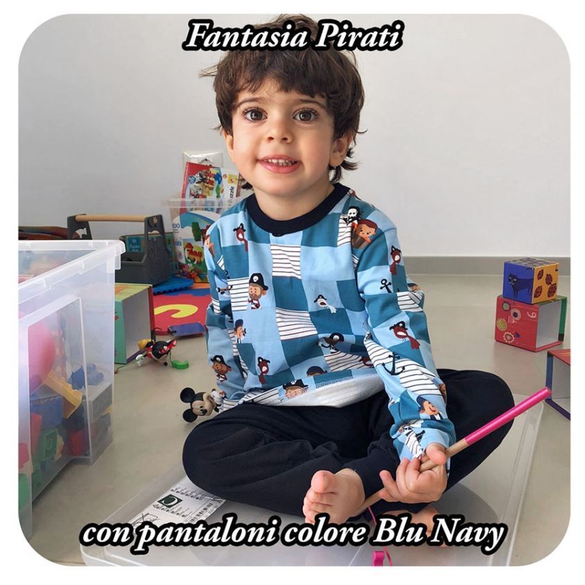 2601.PIG_MP Pirati, pantaloni blu navy
